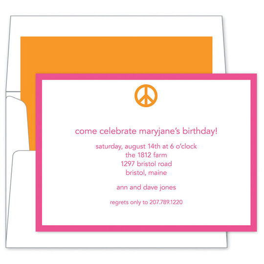 Peace Sign Invitations